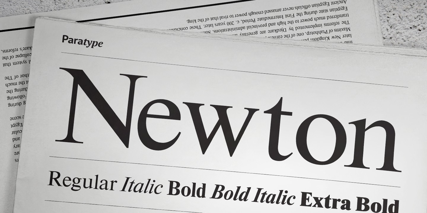 Newton Font preview
